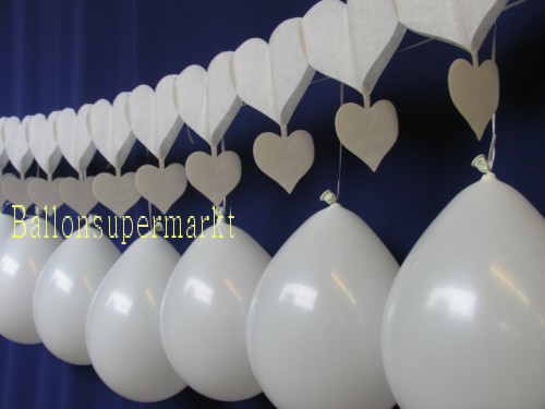 Hochzeitsgirlande Herz Luftballons