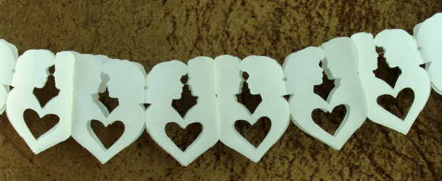 Liebespaar Herzgirlande Hochzeitsdeko, Hochzeitspaargirlande
