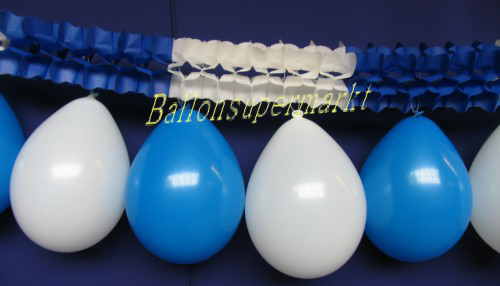 Luftballons Girlande in Blau und Wei Festdekoration