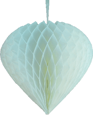 Hochzeitsdekoration Wabenherz wei