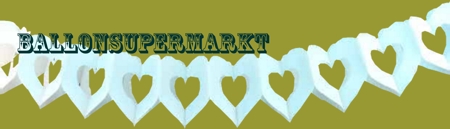 Hochzeitsdekoration-Herzgirlande in Weiß