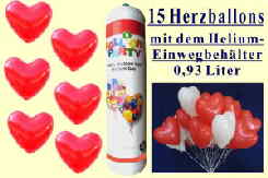 Herzballons Helium Hochzeit